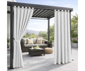 Paramaison Tenda per Esterno Impermeabile e Oscurante First, per Gazebo e Pergolato, Idrorepellente | 150 x 270 cm - Bianco| con Bretella Apribile a Bottone