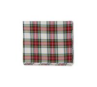 PARAMAISON Tovaglia Natalizia Scozzese 24 Posti Bianca, Tovaglia Cotone Quadrata, Natale Decorazioni Casa, Addobbi Natale per Cucina, Ottima Idea Regalo, 140x450 cm