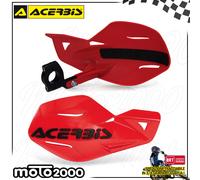 PARAMANI ACERBIS MX UNIKO CROSS ENDURO MOTARD ROSSO NERO + KIT MONTAGGIO