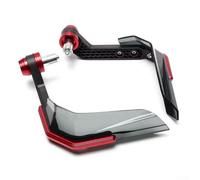 Paramani CNC in lega di alluminio per moto con funzionalità parabrezza e compatibilità di montaggio sul manubrio (BWQ-024-Red)