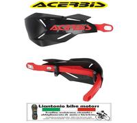 PARAMANI ENDURO CROSS MOTARD ACERBIS X FACTORY BARRA IN ACCIAIO NERO/ROSSO