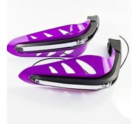 Paramani integrati a LED per moto, supporto per bici da strada, dirt bike e off-road per montaggio sul manubrio (viola)