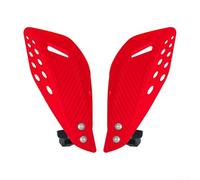 Paramani montati sul manubrio per motociclette fuoristrada antivento in plastica ABS scudo con telaio in lega di alluminio per resistenza agli urti (rosso)