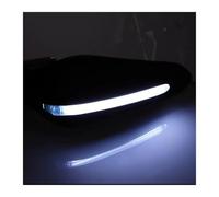 Paramani moto 1 Paio Protezioni Leve Freni Con Luce Per LED Bianca O Gialla Protezione Antivento Le Mani Moto Scooter Ciclomotori(White-light black)