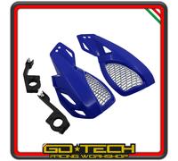 PARAMANI MOTO CROSS ENDURO MOTARD SCOOTER UNIVERSALI Blu Grigio MANUBRIO 22 mm