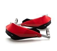 Paramani per moto Protezioni per manubrio per universale per moto, paramani per bici da per cross per Honda per Suzuki(Rosso)