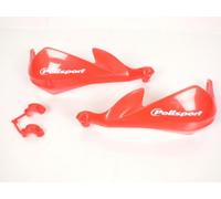 Protezione mani moto Polisport versione chiusa Sharp rossa Honda (fissaggio univ