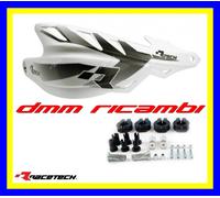 Paramani RACETECH Raptor universali + attacchi Moto Motard Mini PitBike Bianco