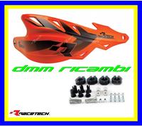 Paramani RACETECH Raptor universali + attacchi Moto Motard PitBike Arancio Fluo