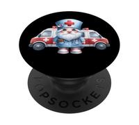 Paramedic Gnome For Women Men With Ambulance For Nurse Life PopSockets PopGrip Adesivo