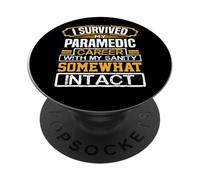 Paramedico in pensione sopravvissuto alla carriera paramedica Primo soccorritore PopSockets PopGrip Adesivo