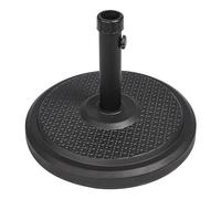 paramondo Base di Appoggio per Ombrelloni Standard, Rotonda in Calcestruzzo Polimerico, per Pali di Diametro 50 mm, con Adattatori, Nero