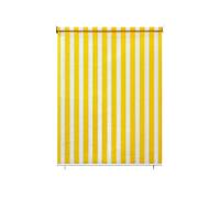 paramondo Tenda da Sole Verticale a Rullo per Esterno Avvolgibile Anti UV Protezione della Privacy Impermeabile Resistente, 100 x 240 cm [LXA] Giallo-Bianco