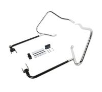Paramotore Tubolare Specifico Per Touring 2014-2024 Street Electra Glide Road King FLHX CVO 2020 2018 Moto Staffa Di Protezione Per Borse Laterali Barre Paramotore(Black and Chrome Set)