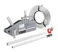 Paranco a fune max 1600kg fune 20m Ø11mm per sollevamento spostamento carichi
