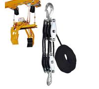 Paranco a puleggia a cavo - di sollevamento da 3/8 pollici, rapporto potenza 5:1, cuscinetto di carico rinforzato | Blocco di sollevamento con capacità di 2.200 libbre per agricoltura