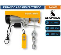 PARANCO ARGANO ELETTRICO CON PORTATA MAX1000KG E POTENZA DI 1600W COMANDO REMOTO