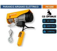PARANCO ARGANO ELETTRICO CON PORTATA MAX1200KG E POTENZA DI 1800W COMANDO REMOTO