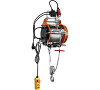 Paranco argano verricello sollevatore elettrico 800 kg a fune cavo 30mt monofase