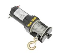 Paranco elettrico 12V, ponteggi a verricello aereo, Gru e-Hoist, con Wired Remote Controller, Protezione Grado IP67, per Garage Magazzino Impianto di Sollevamento Impianto agricolo (Nero 900KG)