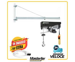 Paranco elettrico con BANDIERA A BRACCIO INCLUSA elevatore montacarichi 600kg