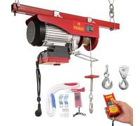 Paranco Elettrico Da 200 A 1000kg Di Carico, Argano Elettrico Portatile, Protezione Di Fine Corsa Migliorata, Con Telecomando + Gancio Singolo/Doppio, Fabbriche, Banchine, Magazzini,400kg-20m