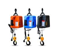 Paranco elettrico da 500 kg, argano portatile, blocco di trazione, fune acciaio, paranco sollevamento, traino(F,3 in 1)