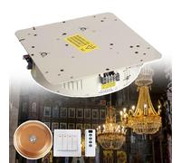 Paranco elettrico per lampadari,argano elettrico per illuminazione con motore, telecomando e interruttore a parete,sollevatori per lampade a sospensione per ville con copertura Gold-50kg/110Lbs