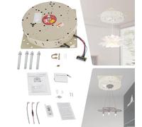 Paranco elettrico per lampadari, sistemas di sollevamento per lampadari 2 in 1 con telecomando e interruttore a parete, paranco montato a soffitto per ville e soffitti alti Withcover-220LBS5M