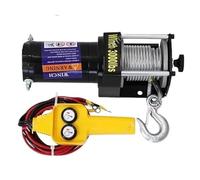Paranco Elettrico Verricello elettrico 3000LBS 24V/12V + corda sintetica da 10M, controllo wireless, per il recupero del rimorchio camion della barca ATV SUV fuori strada Argani elettrici(Sku2)