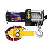 Paranco Elettrico Verricello elettrico 3000LBS 24V/12V + corda sintetica da 10M, controllo wireless, per il recupero del rimorchio camion della barca ATV SUV fuori strada Argani elettrici(Sku1)