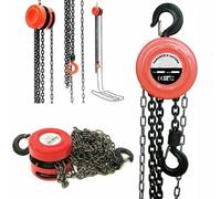 Vetrineinrete® Paranco manuale a catena 3 metri portata max 2000 kg con gancio girevole e frizionato argano sollevatore 2 ton fai da te N4