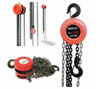 Paranco manuale a catena 3 mt portata max 2000kg gancio girevole frizione 2 ton