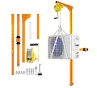 Paranco per condizionatore d'Aria, e verricello Manuale, per Montaggio e smontaggio, Facile da trasportare, capacità 150 kg, Set Completo per smontaggio e Sollevamento,001,3ph 150kg 10m