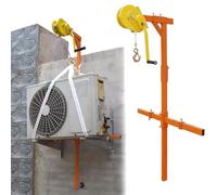 Paranco Verricello Manuale Gru Manuale Di Sollevamento Della Scala Dell'argano Per Hvac, Installazione Unità Esterna Sollevatore Per Condizionatore D'aria/Compressore D'aria/Tetto(10m/33ft Wire Rope