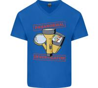 Paranormal Activity Investigatore Ghosts Spiriti Uomo Scollo A V Cotone T-Shirt