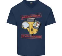 Paranormal Activity Investigatore Ghosts Spiriti Uomo Scollo A V Cotone T-Shirt