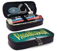 ParaNorman - Astuccio in pelle per matite, grande capacità, portapenne, portapenne, grande organizer per cancelleria, con cerniera per ufficio