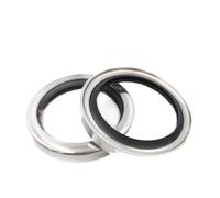 Paraolio a doppio labbro, 1PC Doppio Labbro Diametro Interno 45mm Paraolio In Acciaio Inox, Vite Rod Guarnizione 'albero Utilizzando for la Pompa A Vuoto paraolio motore(45 * 60 * 8 mm)