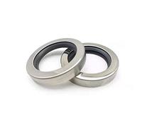 Paraolio a doppio labbro, 1PC Doppio Labbro Diametro Interno 8-40mm Paraolio In Acciaio Inox, Vite Rod Guarnizione 'albero Utilizzando for Pompa A Vuoto paraolio motore(35 * 56 * 12 mm)