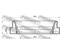 Paraolio albero cambio 95FDY-49700909C FEBEST per TOYOTA HIACE II Autobus