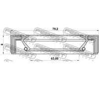 Paraolio albero cambio 95GAY-65790808C FEBEST per MAZDA CX-9 CX-7