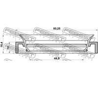 Paraolio albero cambio 95HAY-46801016C FEBEST per TOYOTA LEXUS