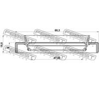 Paraolio albero cambio 95HBY-49680915L FEBEST per TOYOTA LEXUS