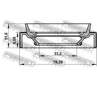 Paraolio albero cambio 95JBS-35780912X FEBEST per HONDA CR-V I CR-V II CR-V III