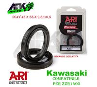 Paraolio Forcella DC4Y 43x55x9,5/10,5 mm per Kawasaki ZZR 1400 2015-2016-2017