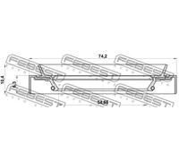Paraolio mozzo 95HDS-56740610X FEBEST per NISSAN SUNNY III SUNNY III Liftback