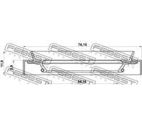 Paraolio mozzo 95HDS-56760612X FEBEST per MITSUBISHI PAJERO II L200 PAJERO I