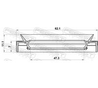 Paraolio mozzo 95MES-49620711X FEBEST per SUZUKI SWIFT II Hatchback GS