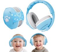 Paraorecchie 2-1 per neonati e bambini fino a 48 mesi, paraorecchie con riduzione del rumore, comode cuffie per neonati per migliorare il sonno, essenziali da viaggio per bambini per aereo/sonno, Blu